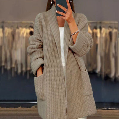 Cristina | Cardigan tricotat cu buzunare