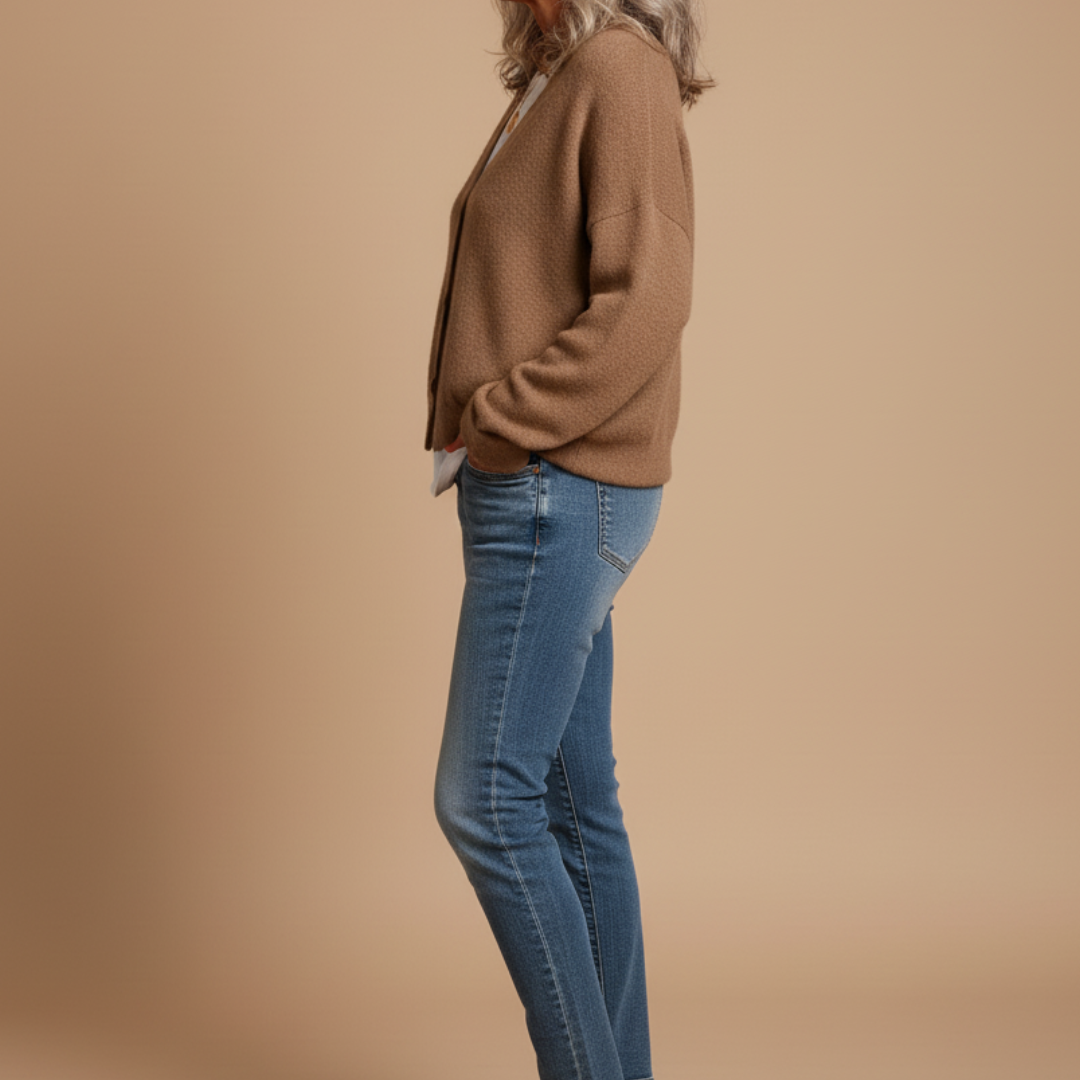 Amina | Vestă Tricotată din Material Moale