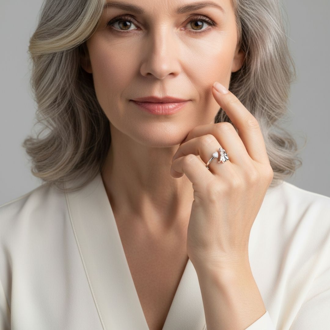 Anne | Inel cu Motif de Câine (Roz)