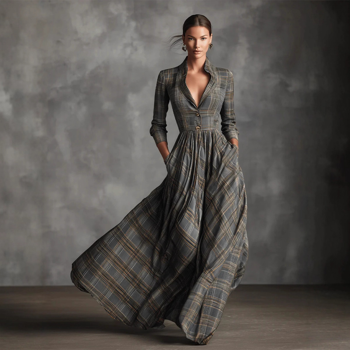 Sarah | Rochie în carouri, chic