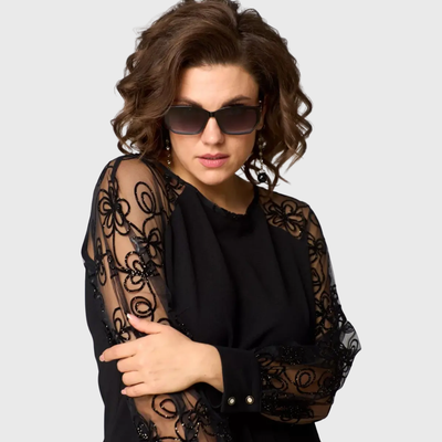 Zoe | Rochie elegantă din dantelă neagră