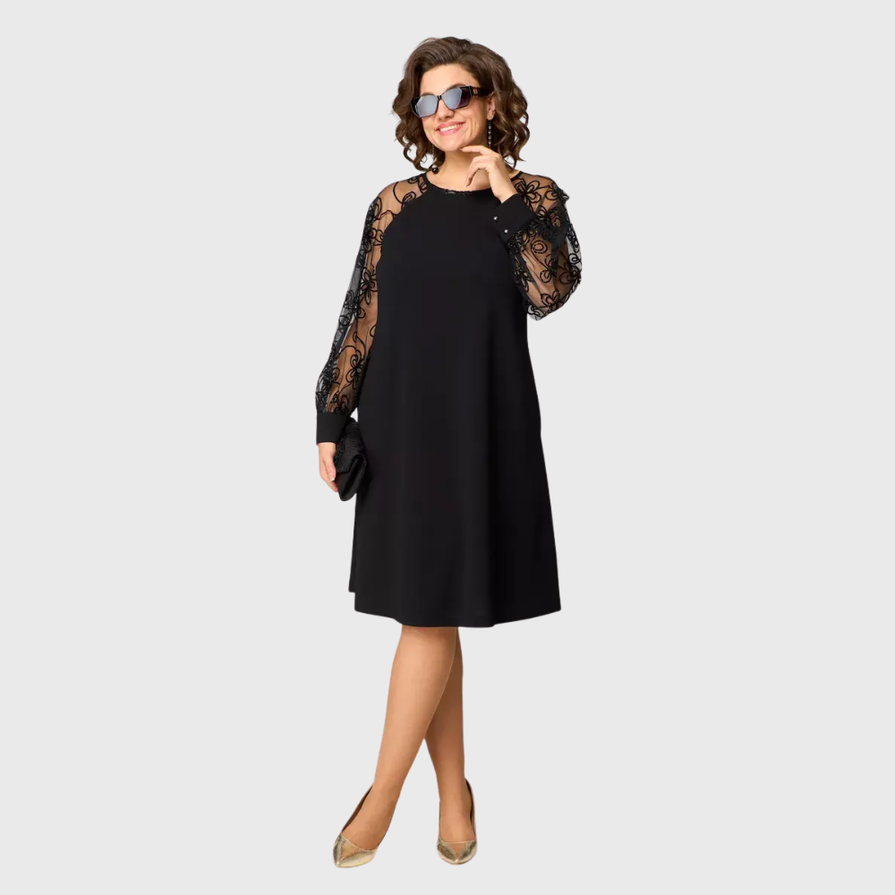 Zoe | Rochie elegantă din dantelă neagră