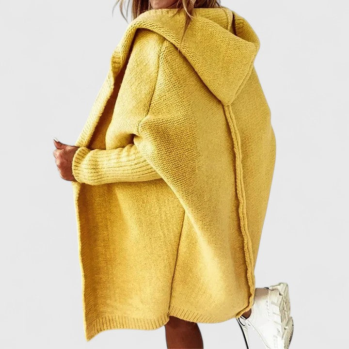 Davynne | Cardigan lung cu glugă