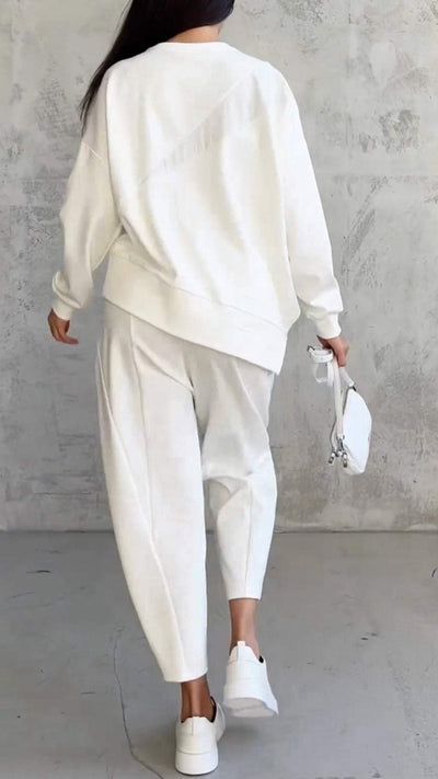 Babette | Set două piese cu decolteu rotund și mâneci lungi